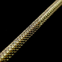 14K Yellow Gold 16" Tennis Necklace with Bezel Set Round Lab Diamonds - 10.54 Total Carat Weight E-F VS - Covaloro Fine Jewelry