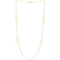 14K Yellow Gold 16" Twisted Link Paperclip Necklace with Lobster Clasp by Orozza Fine Jewelry