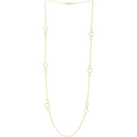14K Yellow Gold 16" Twisted Link Paperclip Necklace with Lobster Clasp by Orozza Fine Jewelry