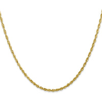 14K Yellow Gold 16" Ultra Diamond-cut Rope Chain Necklace - 2.25mm by Oro Pregiato