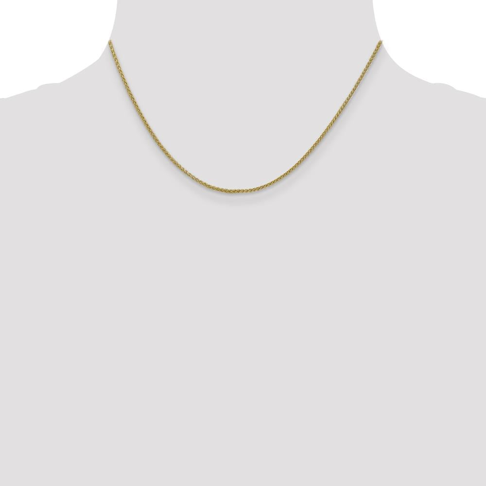 14K Yellow Gold 16" Wheat Chain with Lobster Clasp - Polished Finish by Oro Pregiato