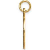 14K Yellow Gold 16mm Round Medical Alert Pendant with Textured Finish by Oro Pregiato