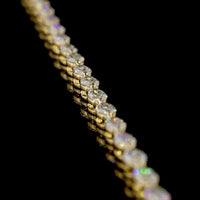 14K Yellow Gold 17.5" Tennis Necklace with East-West Set Marquise Cut Lab Diamonds - 8.51 Carat Total Weight, E-F Color VS1 Clarity - Covaloro Fine Jewelry
