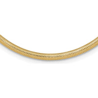 14K Yellow Gold 17.5" Woven Stretch Mesh Necklace with Polished Finish by 0