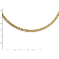 14K Yellow Gold 17.5" Woven Stretch Mesh Necklace with Polished Finish by 0