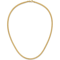 14K Yellow Gold 17.5" Woven Stretch Mesh Necklace with Polished Finish by 0