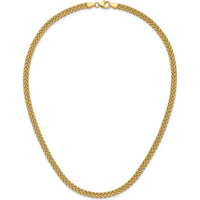 14K Yellow Gold 17" Fancy Braided Link Necklace - 4.3mm Width by 0