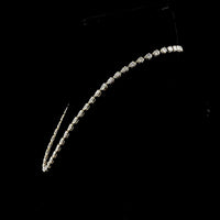 14K Yellow Gold 17" Pear-Shaped East-West Tennis Necklace with 57 Prong Set Lab Diamonds - 23.13 Carat Total Diamond Weight - Covaloro Fine Jewelry