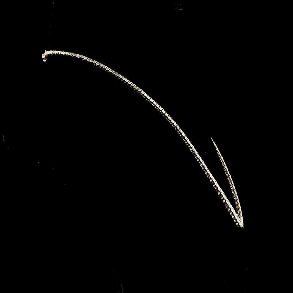 14K Yellow Gold 17" Riviera Necklace with Graduating Round Lab Diamonds - 11.77 Carats Total Diamond Weight - Covaloro Fine Jewelry