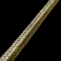 14K Yellow Gold 17" Tennis Necklace with 156 Round Lab Diamonds - 7.94 Carats Total Weight, E-F Color VS1 Clarity - Covaloro Fine Jewelry