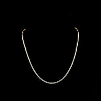 14K Yellow Gold 17" Tennis Necklace with 177 Prong-Set Round Lab Diamonds - E-F VS1 Clarity, 6.61 Carat Total Diamond Weight - Covaloro Fine Jewelry