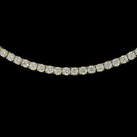 14K Yellow Gold 17" Tennis Necklace with 196 Round Brilliant Cut Lab Grown Diamonds - 5.52 Carat Total Weight E-F VS - Covaloro Fine Jewelry
