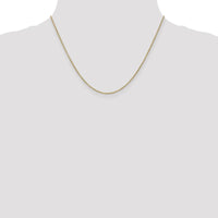 14K Yellow Gold 18" 1.4mm Round Open Wide Link Cable Chain with Lobster Clasp by Oro Pregiato