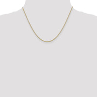 14K Yellow Gold 18" 1.6mm Round Open Link Cable Necklace with Lobster Clasp by Oro Pregiato