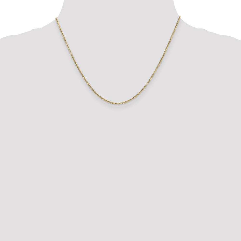 14K Yellow Gold 18" 1.6mm Round Open Link Cable Necklace with Lobster Clasp by Oro Pregiato