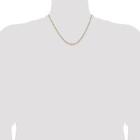 14K Yellow Gold 18" 1.85mm Semi-Solid Curb Chain with Lobster Clasp by Oro Pregiato