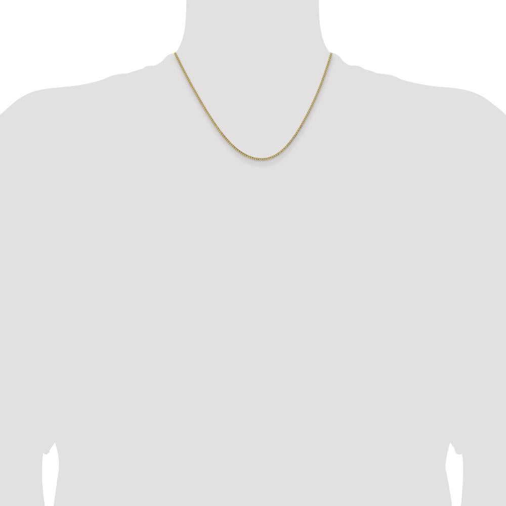 14K Yellow Gold 18" 1.85mm Semi-Solid Curb Chain with Lobster Clasp by Oro Pregiato