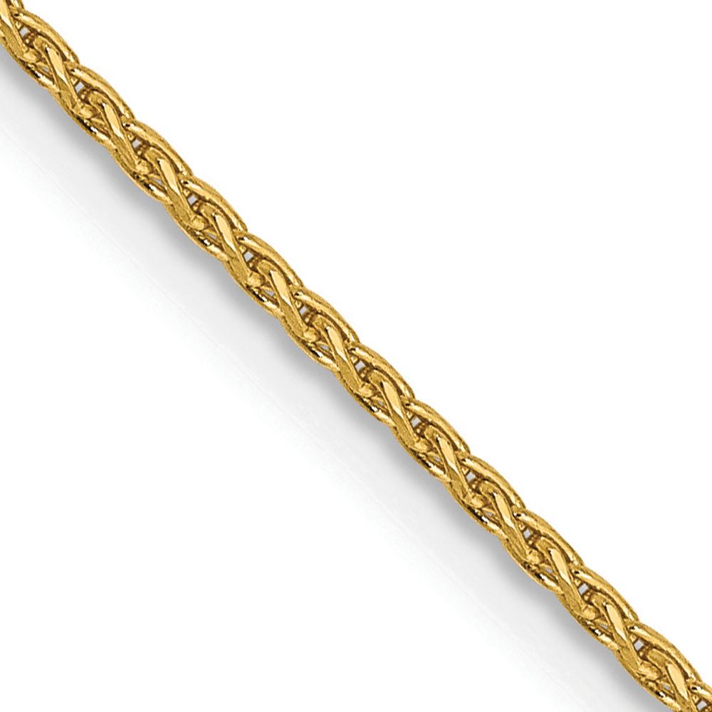 14K Yellow Gold 18" 1mm Diamond-Cut Parisian Wheat Chain with Lobster Clasp by Oro Pregiato