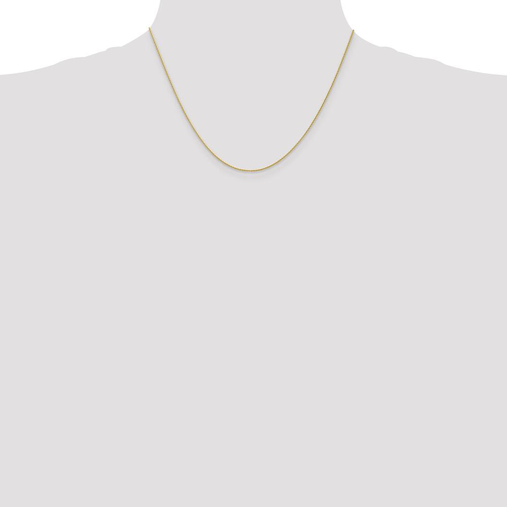 14K Yellow Gold 18" 1mm Parisian Wheat Chain with Lobster Clasp by Oro Pregiato