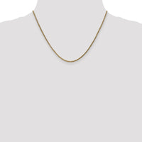 14K Yellow Gold 18" 2.1mm Diamond-Cut Spiga Chain with Lobster Clasp by Oro Pregiato