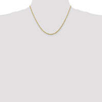 14K Yellow Gold 18" 2.25mm Diamond-Cut Rope Chain with Lobster Clasp by Oro Pregiato