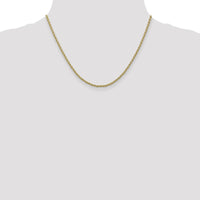 14K Yellow Gold 18" 2.25mm Parisian Wheat Chain with Lobster Clasp by Oro Pregiato