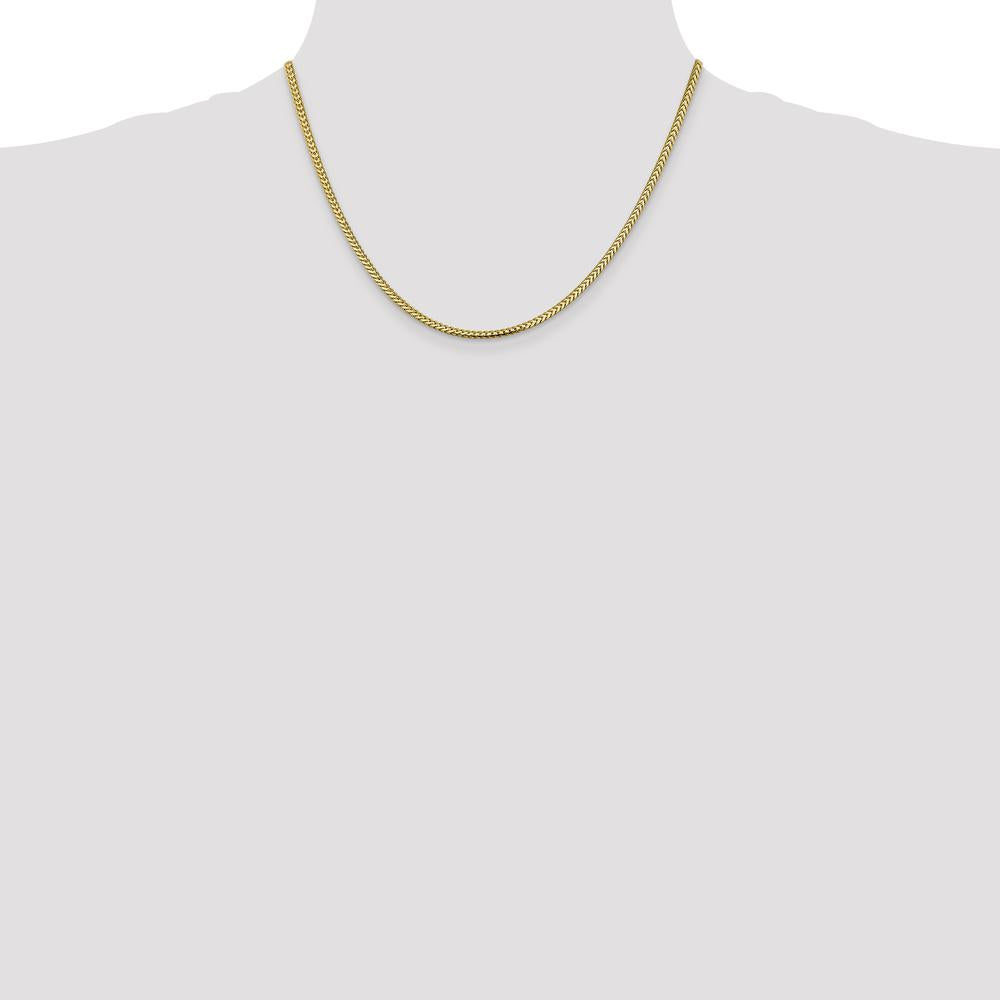 14K Yellow Gold 18" 2.3mm Franco Chain with Lobster Clasp by Oro Pregiato