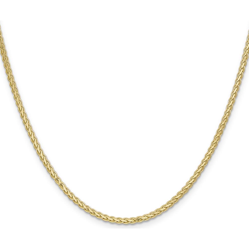14K Yellow Gold 18" 2.4mm Flat Wheat Chain with Lobster Clasp by Oro Pregiato
