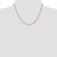 14K Yellow Gold 18" 2.4mm Flat Wheat Chain with Lobster Clasp by Oro Pregiato