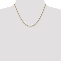 14K Yellow Gold 18" 2.4mm Round Open Link Cable Chain with Lobster Clasp by Oro Pregiato