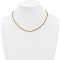 14K Yellow Gold 18" 2.5mm Franco Chain Necklace with Lobster Clasp by Oro Pregiato