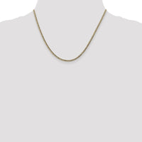 14K Yellow Gold 18" 2.5mm Semi-Solid Curb Chain with Lobster Clasp by Oro Pregiato