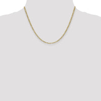 14K Yellow Gold 18" 2.5mm Semi-Solid Figaro Chain with Lobster Clasp by Oro Pregiato