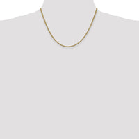 14K Yellow Gold 18" 2.5mm Solid Rope Chain Necklace with Lobster Clasp