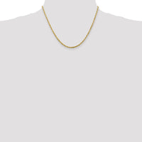 14K Yellow Gold 18" 2.75mm Diamond-Cut Rope Chain with Lobster Clasp by Oro Pregiato