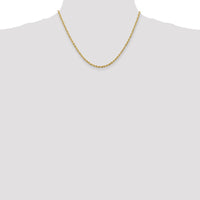 14K Yellow Gold 18" 2.75mm Diamond-Cut Rope Chain with Lobster Clasp by Oro Pregiato