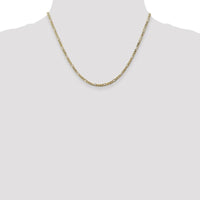 14K Yellow Gold 18" 2.75mm Flat Figaro Chain Necklace with Lobster Clasp by Oro Pregiato