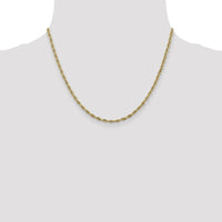 14K Yellow Gold 18" 2.8mm Semi-Solid Rope Chain with Lobster Clasp by Oro Pregiato