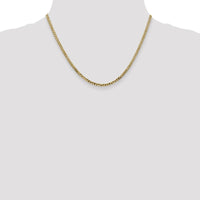 14K Yellow Gold 18" 2.9mm Flat Beveled Curb Chain with Lobster Clasp by Oro Pregiato