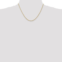 14K Yellow Gold 18" 2mm Diamond-Cut Rope Chain with Lobster Clasp by Oro Pregiato