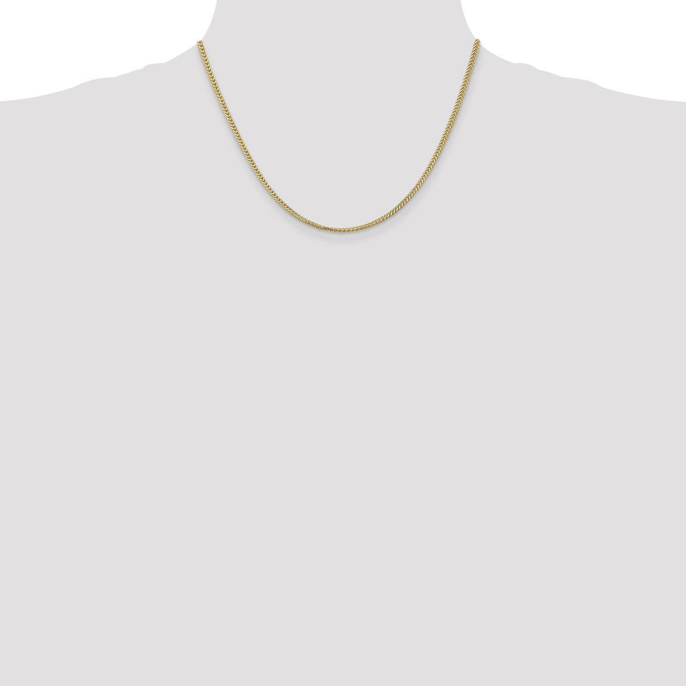 14K Yellow Gold 18" 2mm Franco Chain with Lobster Clasp by Oro Pregiato