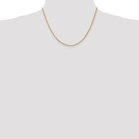 14K Yellow Gold 18" 2mm Semi-Solid Wheat Chain with Lobster Clasp by Oro Pregiato