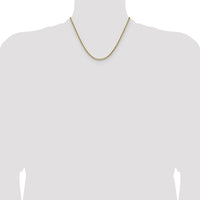 14K Yellow Gold 18" 3.25mm Diamond-Cut French Link Chain with Lobster Clasp by Oro Pregiato