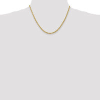 14K Yellow Gold 18" 3.35mm Diamond-Cut Rope Chain with Lobster Clasp by Oro Pregiato