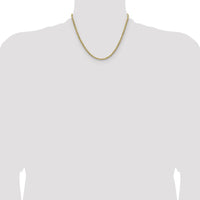 14K Yellow Gold 18" 3.5mm Diamond-Cut Rope Necklace with Lobster Clasp by Oro Pregiato