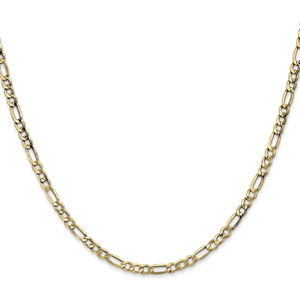 14K Yellow Gold 18" 3.5mm Semi-Solid Figaro Chain with Lobster Clasp by Oro Pregiato