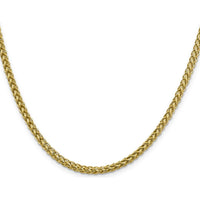 14K Yellow Gold 18" 3.5mm Semi-Solid Wheat Chain with Lobster Clasp by IBGoodman