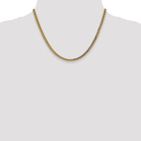 14K Yellow Gold 18" 3.7mm Franco Chain with Fancy Lobster Clasp by Oro Pregiato