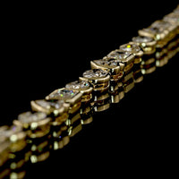 14K Yellow Gold 18.39 Carats Mixed Shape Lab Diamond Tennis Necklace with Oval, Pear, and Heart Cuts in East-West Bezel Settings - E-F VS1 - Covaloro Fine Jewelry