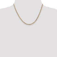 14K Yellow Gold 18" 3mm Concave Anchor Chain Necklace - Polished Finish by Oro Pregiato